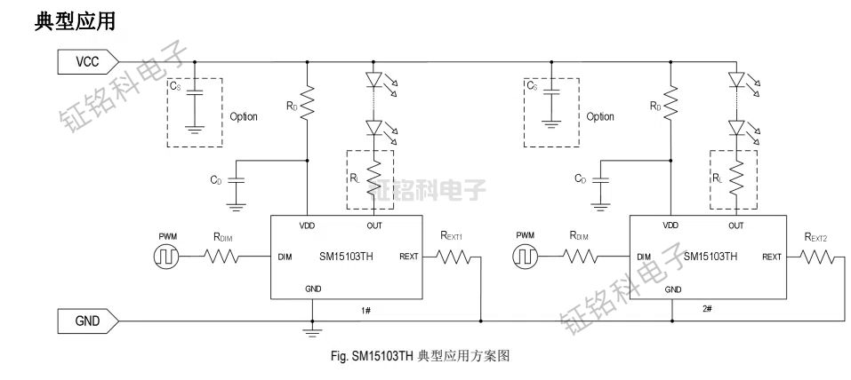 揭秘SM15103TH芯片:智能照明的核心驱动力(图1) SM15103TH 典型应用方案图.jpg